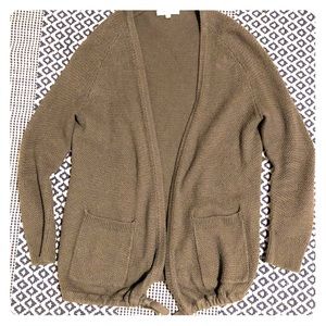 Madewell cardigan—with pockets and drawstring pull